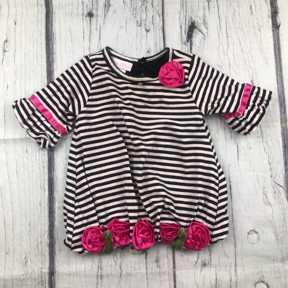 Bonnie Baby Striped Floral Top